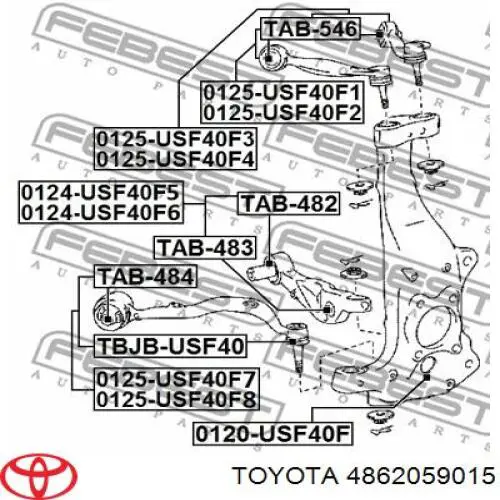 Do koszyka 4862059015 Toyota Wahacz zawieszenia przedniego dolny prawy