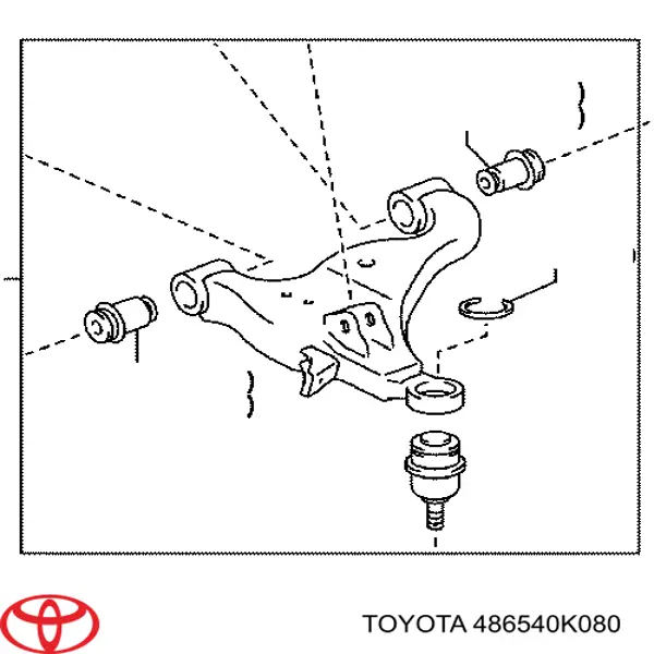 486540K080 Toyota Silentblock przedniego wahacza dolnego