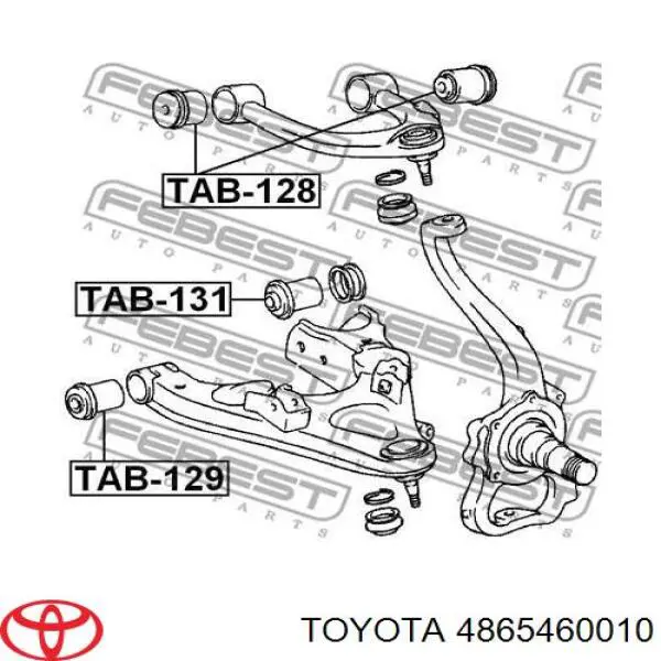 Do koszyka 4865460010 Toyota Silentblock przedniego wahacza dolnego