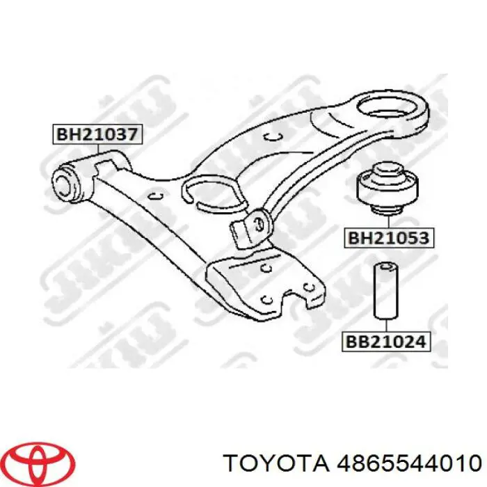 Silentblock przedniego wahacza dolnego Toyota 4865544010 cena, od 9,03 USD