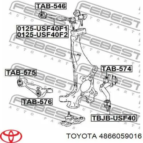Wahacz zawieszenia przedniego dolny prawy Toyota 4866059016 cena, od 82,55 USD
