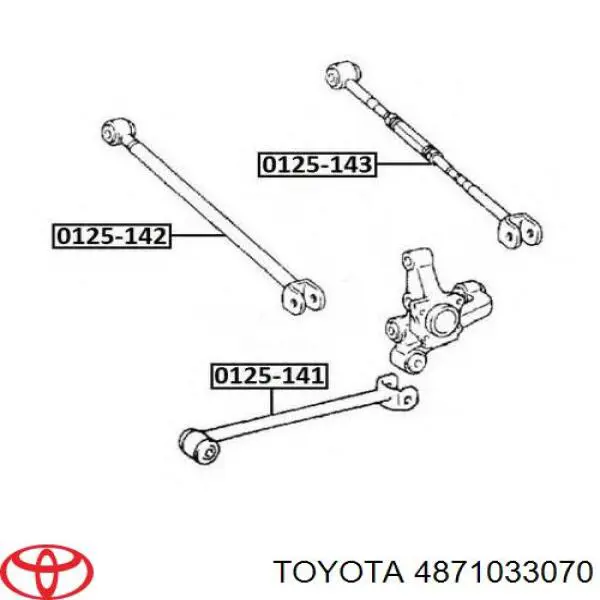 Do koszyka 4871033070 Toyota Drążek poprzeczny zawieszenia tylnego