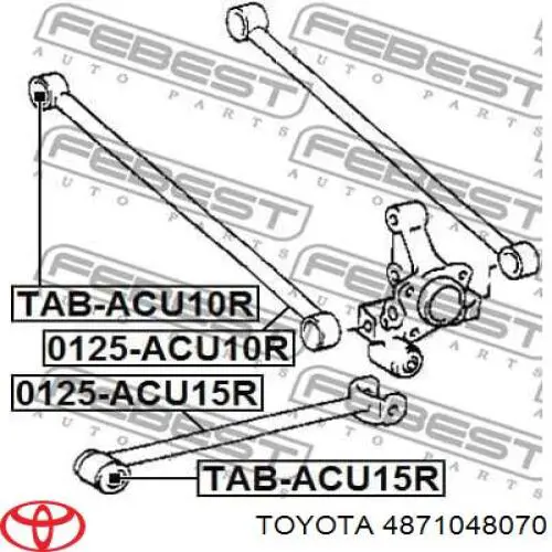Drążek poprzeczny zawieszenia tylnego Toyota 4871048070 cena, od 39,72 USD