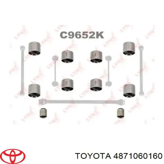 4871060160 Toyota Wahacz (drążek) tylnego zawieszenia pozdłużny górny lewy /prawy