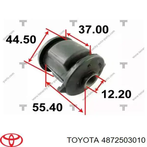 Do koszyka 4872503010 Toyota Silentblock czopu tylnego
