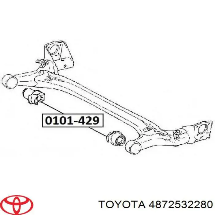 Silentblock tylnej belki Toyota 4872532280 cena, od 22,25 USD
