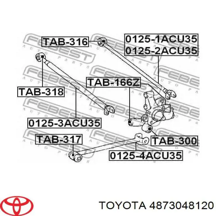Do koszyka 4873048120 Toyota Drążek poprzeczny zawieszenia tylnego