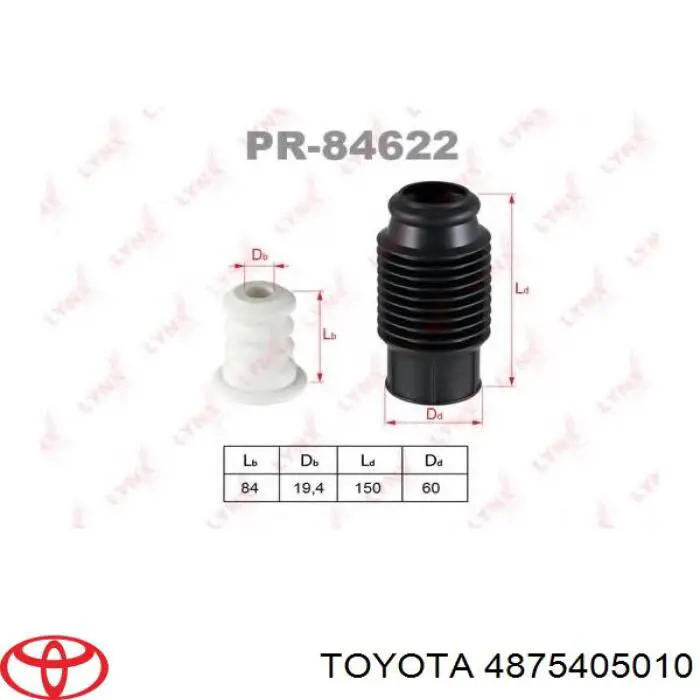 Do koszyka 4875405010 Toyota Osłona amortyzatora tylnego