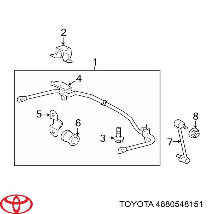 4880548151 Toyota Stabilizator tylny
