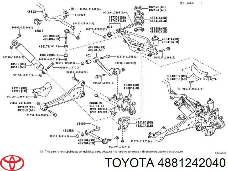 Stabilizator tylny Toyota RAV4 4 (A4)