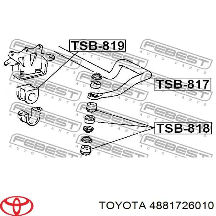 4881726010 Toyota Tuleja łącznika stabilizatora przedniego