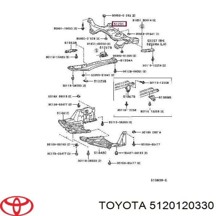 Korpus osi przedniej Toyota Picnic minivan (XM1) (1996 - 2001) cena, od 846,47 USD
