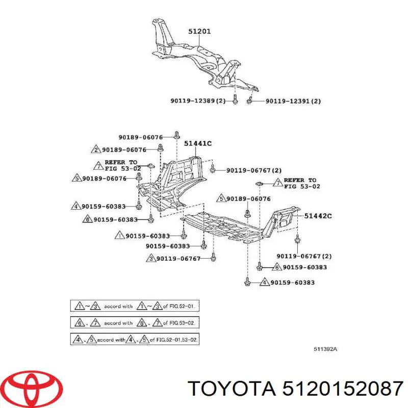 Korpus osi przedniej Toyota 5120152087 cena, od 420,61 USD
