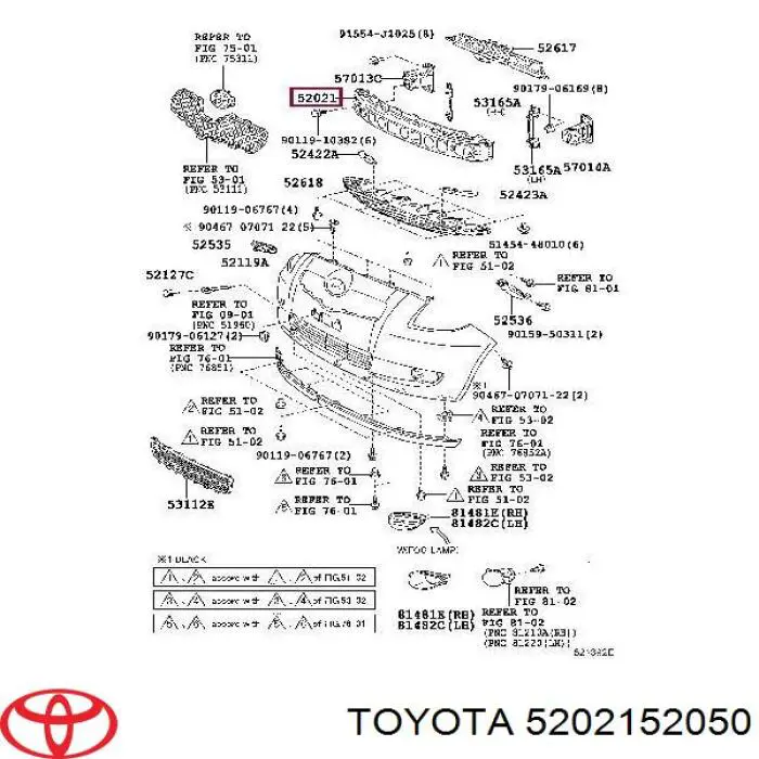 Wzmocnienie zderzaka przedniego do Toyota Yaris  SP90