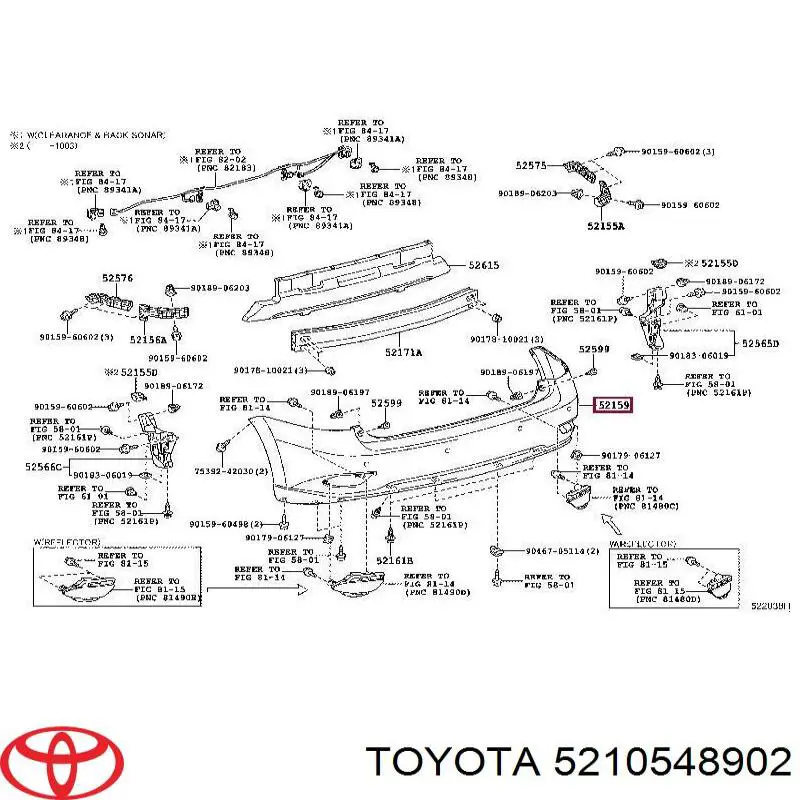 Zderzak tylny do Lexus RX 270/350/450H AGL10, GGL15, GYL15