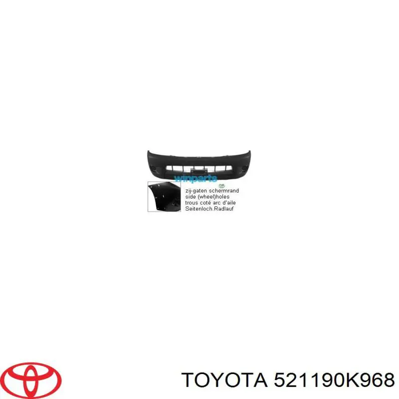 Zderzak przedni Toyota 521190K968 cena, od 113,82 USD