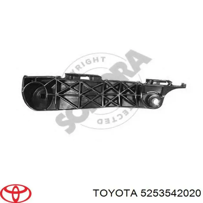 Wspornik zderzaka przedniego prawy Toyota 5253542020 cena, od 10,50 USD