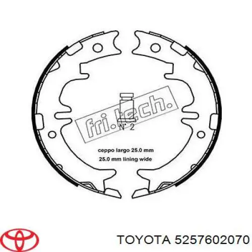 Do koszyka 5257612150 Toyota Wspornik zderzaka tylnego lewy