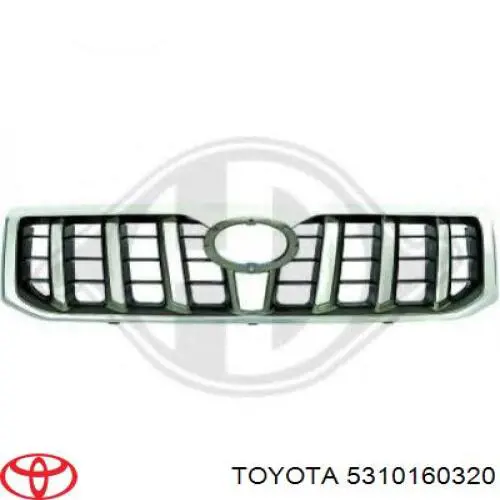 Atrapa chłodnicy Toyota 5310160320 cena, od 114,75 USD