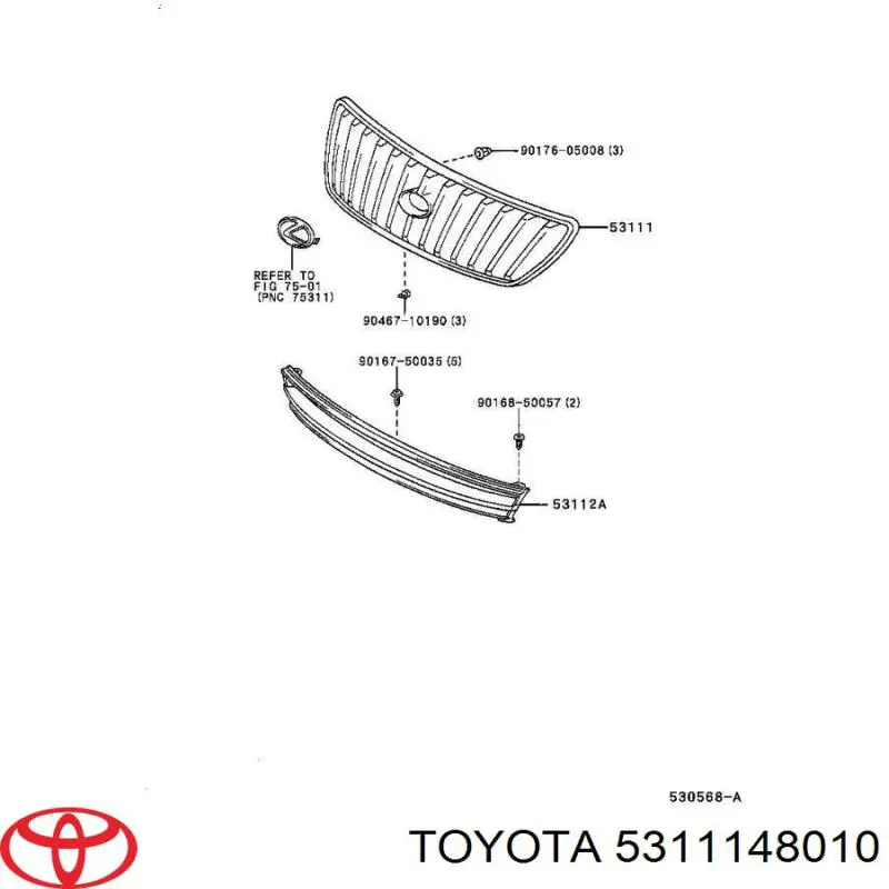 Atrapa chłodnicy do Lexus RX 300 MCU1