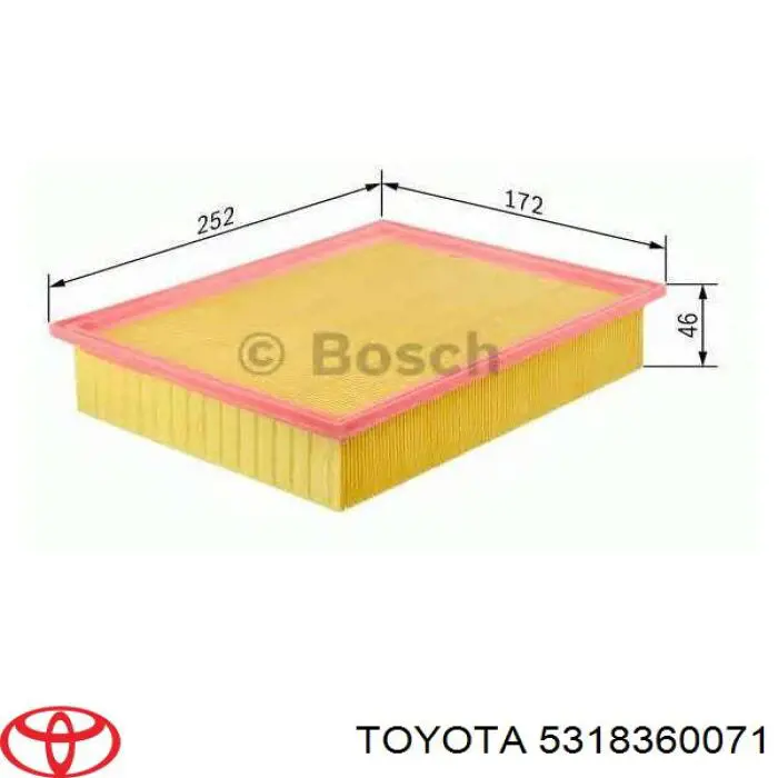 Uszczelka maski Toyota 5318360071 cena, od 43,51 USD