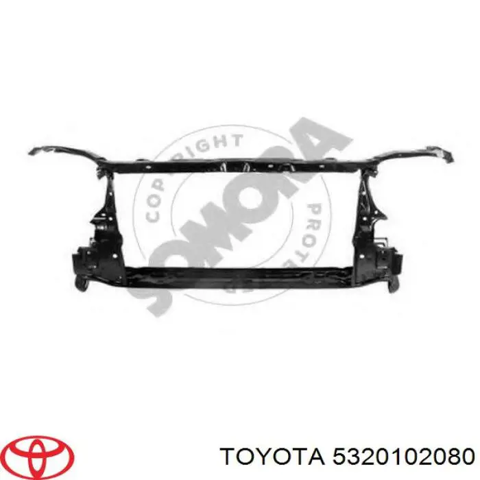 Osłona chłodnicy kompletna (panel mocowania reflektorów) Toyota 5320102080 cena, od 102,32 USD