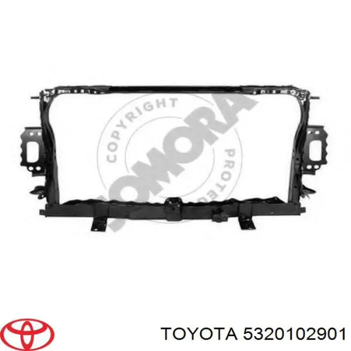 5320102901 Toyota Osłona chłodnicy kompletna (panel mocowania reflektorów)
