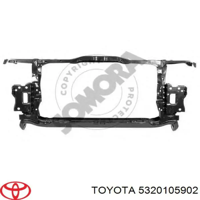 5320105902 Toyota Osłona chłodnicy kompletna (panel mocowania reflektorów)