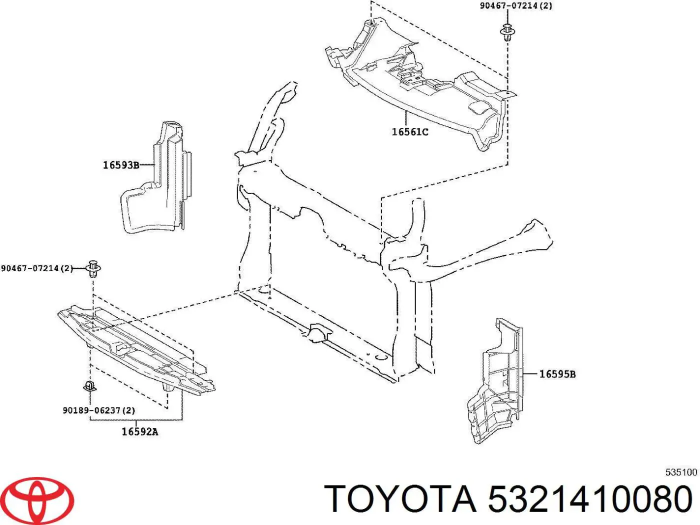 Osłona chłodnicy górna (panel mocowania reflektorów) Toyota C-HR (X10)