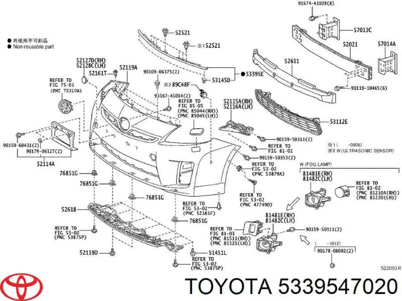 5339547020 Toyota 