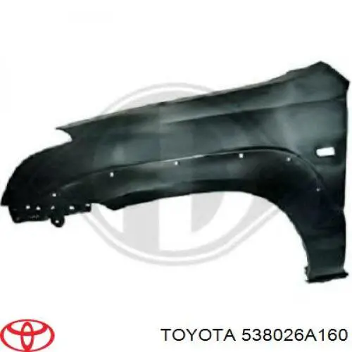 Błotnik przedni lewy Toyota 538026A160 cena, od 229,73 USD
