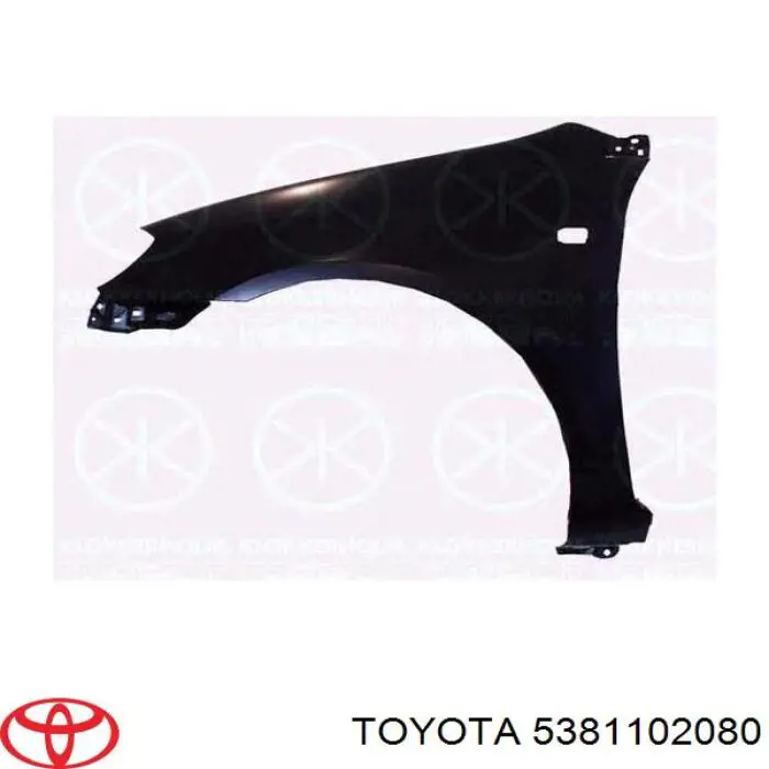 5381102080 Toyota Błotnik przedni prawy