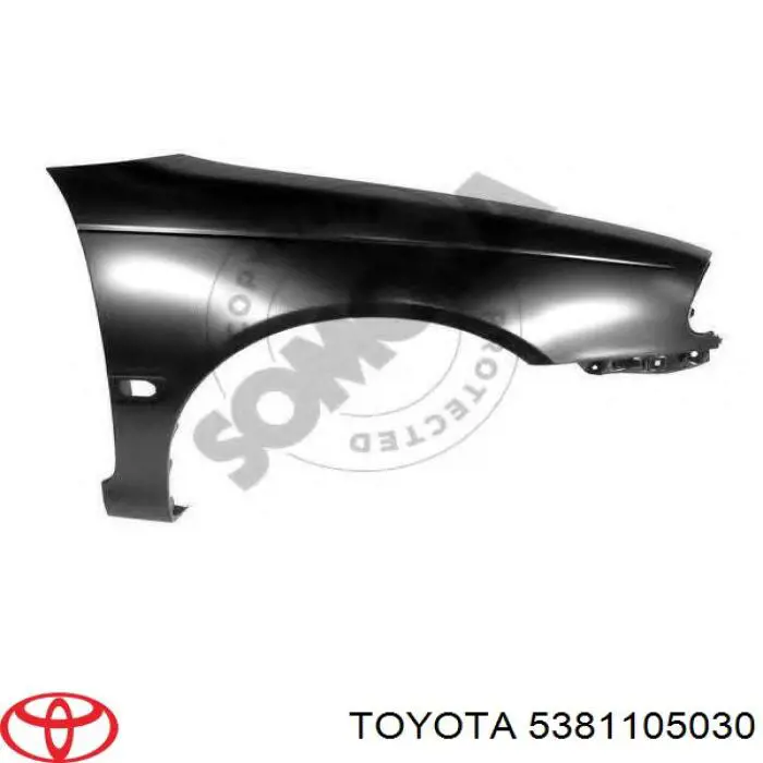 Błotnik przedni prawy Toyota 5381105030 cena, od 135,88 USD