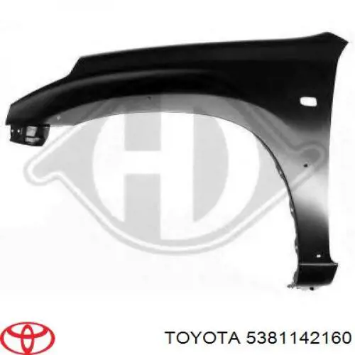 Do koszyka 5381142160 Toyota Błotnik przedni prawy