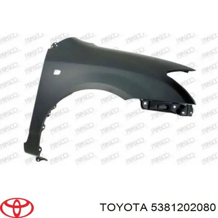 5381202080 Toyota Błotnik przedni lewy