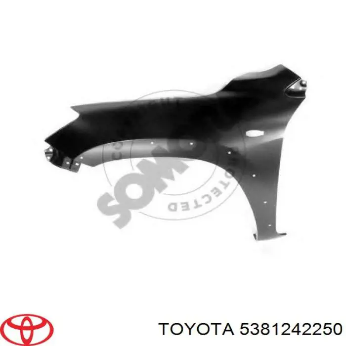 Błotnik przedni lewy Toyota 5381242280 cena, od 57,71 USD
