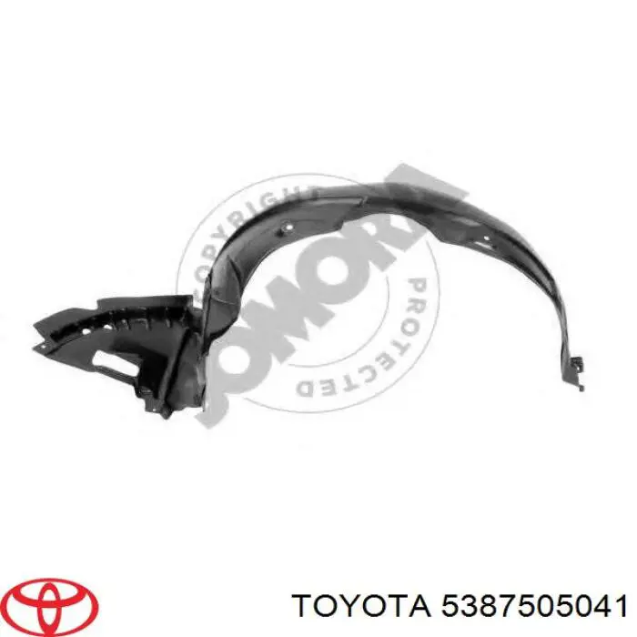 Nadkole błotnika przedniego prawe Toyota 5387505041 cena, od 22,73 USD