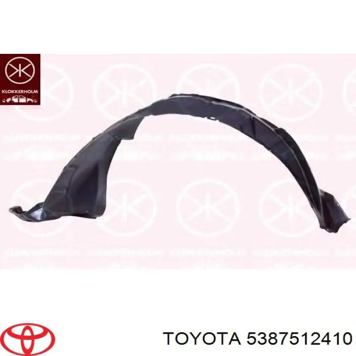 Do koszyka 5387502230 Toyota Nadkole błotnika przedniego prawe