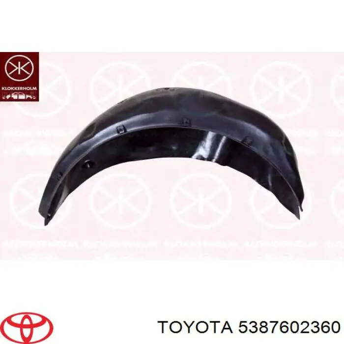 Nadkole błotnika przedniego lewe Toyota 5387602360 cena, od 233,36 USD