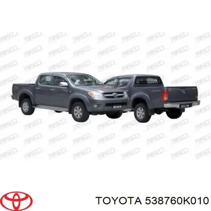 Nadkole błotnika przedniego lewe do Toyota Hilux  KUN25