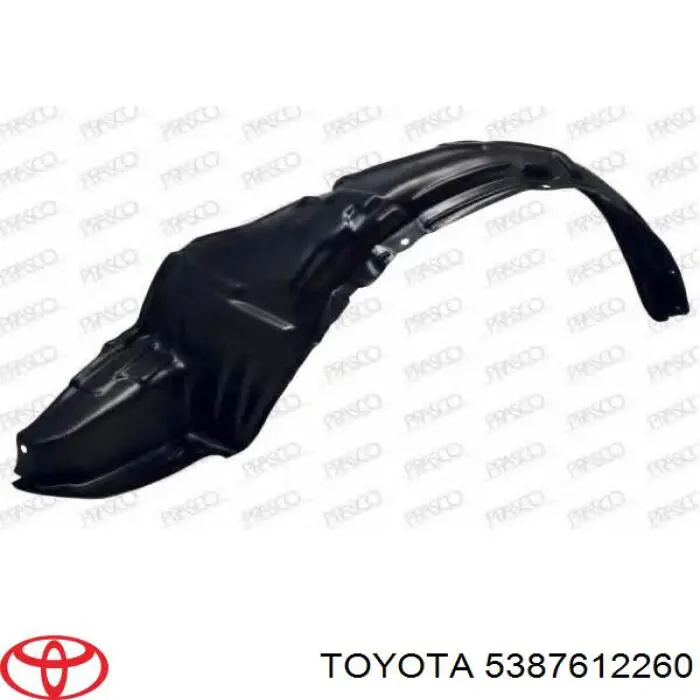Do koszyka 5387612260 Toyota Nadkole błotnika przedniego lewe
