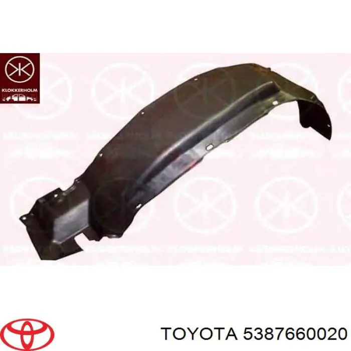 Nadkole błotnika przedniego lewe Toyota 5387660020 cena, od 23,47 USD