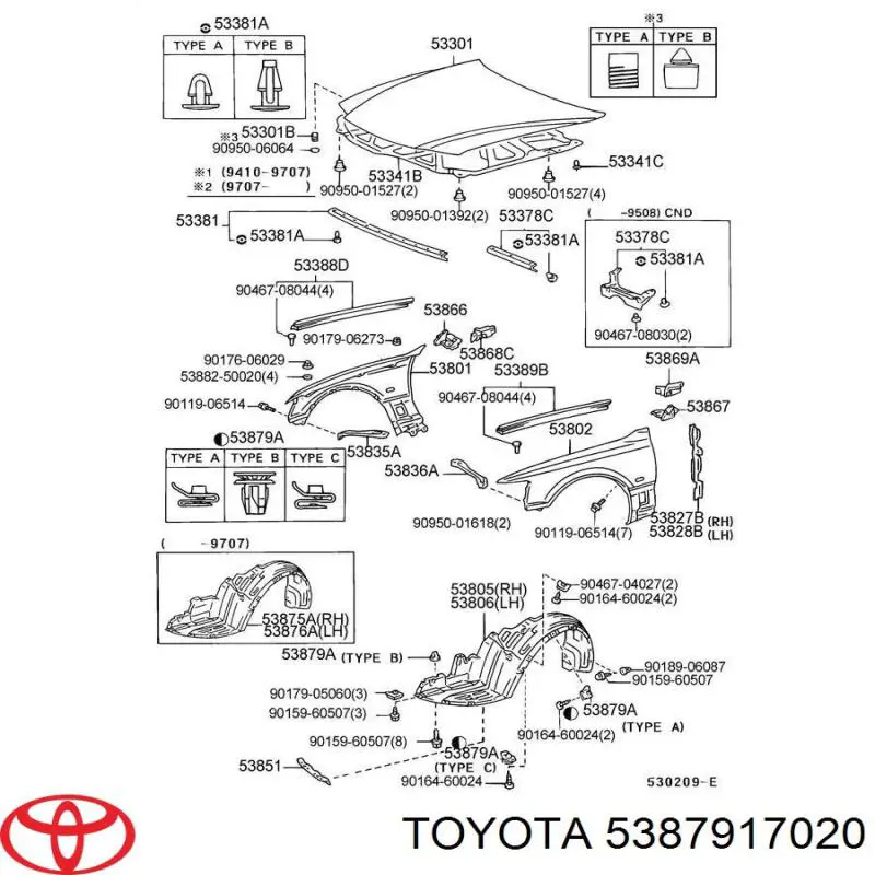 Do koszyka 5387917020 Toyota Wspornik zderzaka przedniego