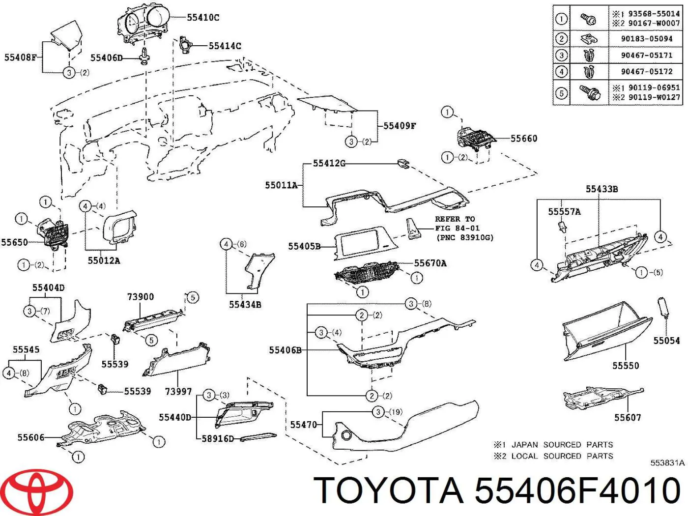 55406F4010 Toyota 