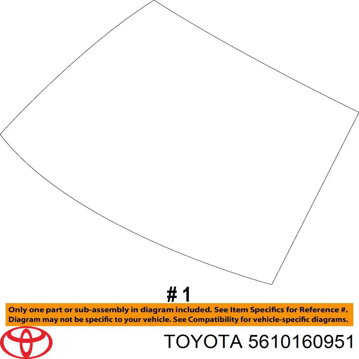 Do koszyka 5610160951 Toyota Szyba przednia