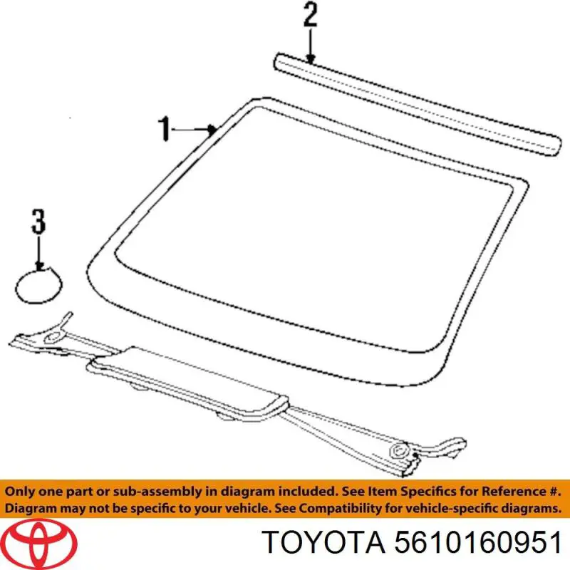 Szyba przednia 5610160951 Toyota