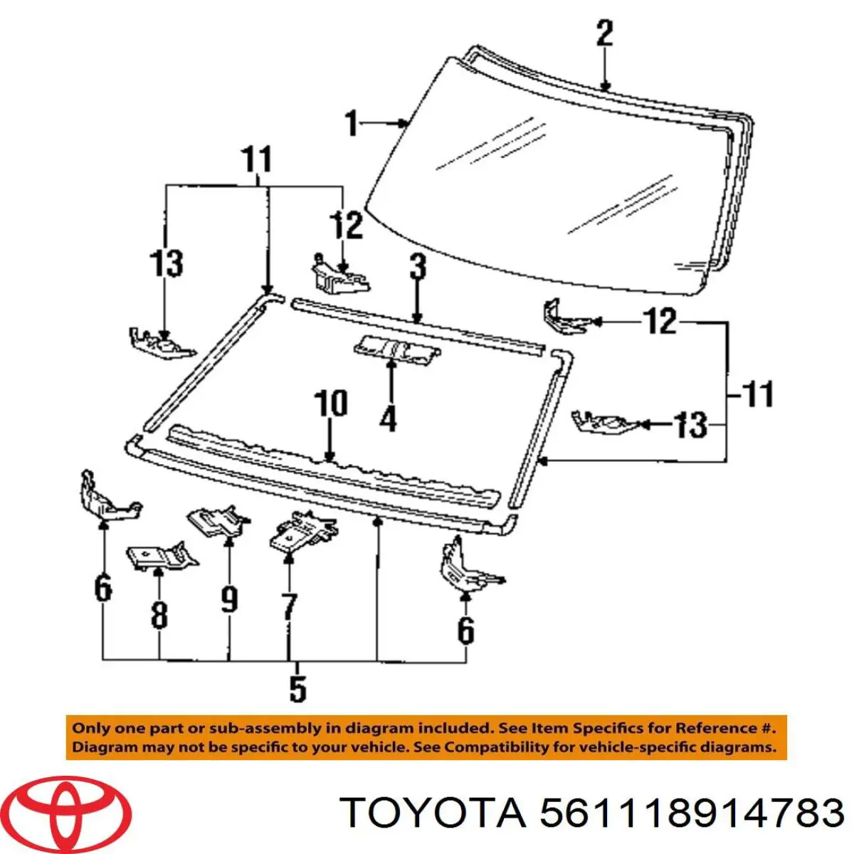 Szyba przednia do Toyota 4 Runner  N130