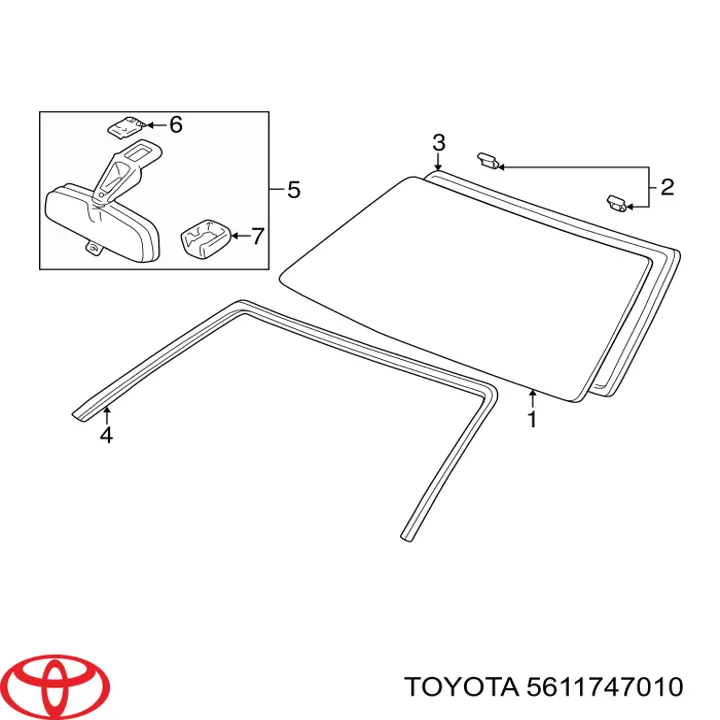Uszczelka szyby przedniej Toyota Corolla sedana (E12) (2002 - 2006) cena, od 33,99 USD