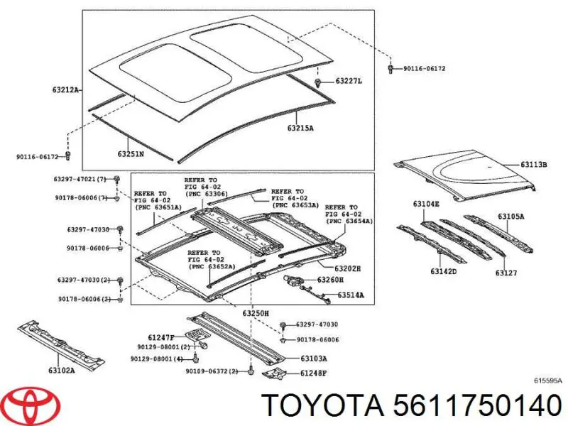 Listwa ochronna szyby przedniej dolna Toyota 5611750140 cena, od 13,37 USD