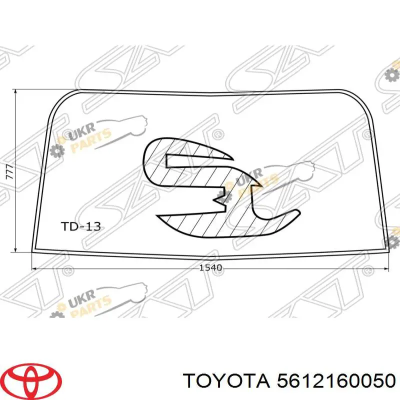 Uszczelka szyby przedniej do Toyota Land Cruiser 80 J8